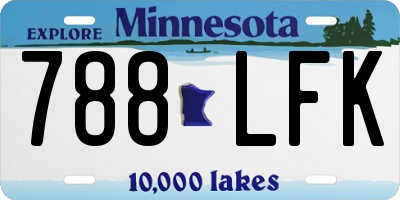 MN license plate 788LFK