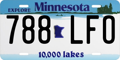 MN license plate 788LFO