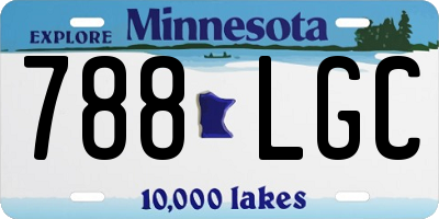 MN license plate 788LGC