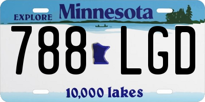 MN license plate 788LGD