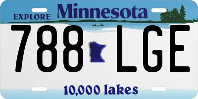 MN license plate 788LGE
