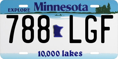 MN license plate 788LGF