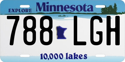 MN license plate 788LGH