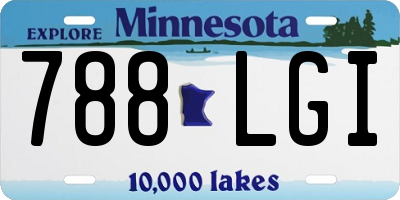 MN license plate 788LGI