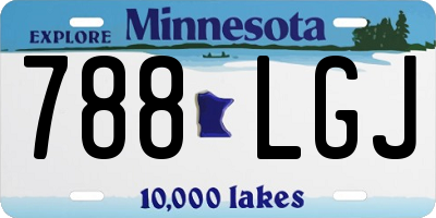 MN license plate 788LGJ