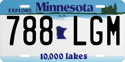 MN license plate 788LGM