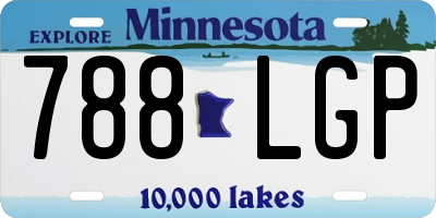MN license plate 788LGP
