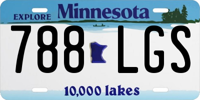 MN license plate 788LGS