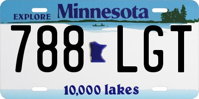 MN license plate 788LGT