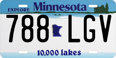 MN license plate 788LGV