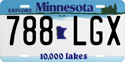 MN license plate 788LGX