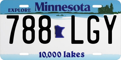 MN license plate 788LGY