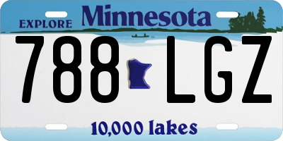 MN license plate 788LGZ