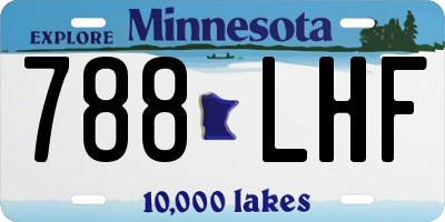 MN license plate 788LHF