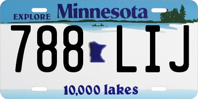 MN license plate 788LIJ