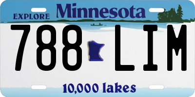 MN license plate 788LIM