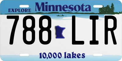 MN license plate 788LIR