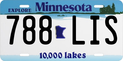 MN license plate 788LIS