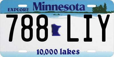 MN license plate 788LIY