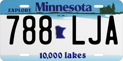 MN license plate 788LJA