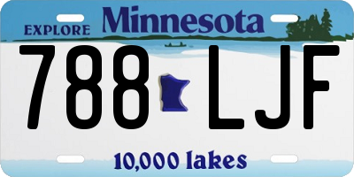 MN license plate 788LJF