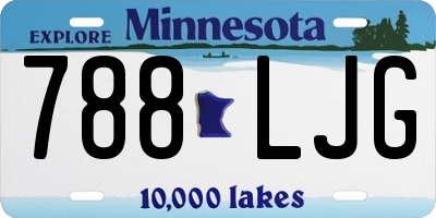 MN license plate 788LJG