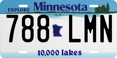 MN license plate 788LMN