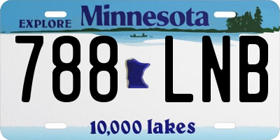 MN license plate 788LNB