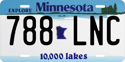 MN license plate 788LNC