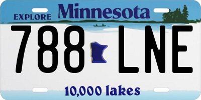 MN license plate 788LNE
