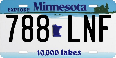 MN license plate 788LNF