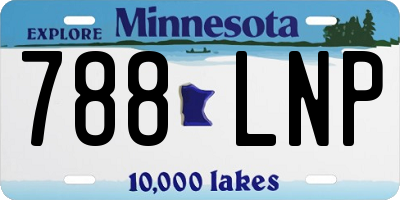 MN license plate 788LNP