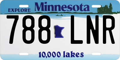 MN license plate 788LNR