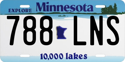 MN license plate 788LNS