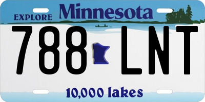 MN license plate 788LNT
