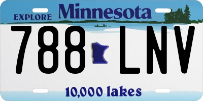 MN license plate 788LNV