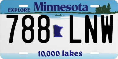 MN license plate 788LNW