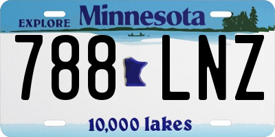 MN license plate 788LNZ