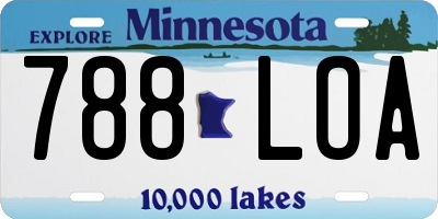 MN license plate 788LOA