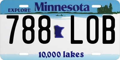 MN license plate 788LOB
