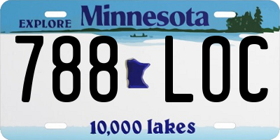MN license plate 788LOC