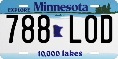 MN license plate 788LOD