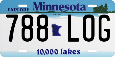 MN license plate 788LOG