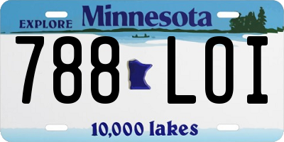 MN license plate 788LOI