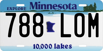 MN license plate 788LOM