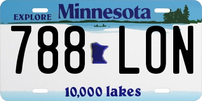 MN license plate 788LON