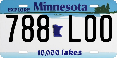 MN license plate 788LOO
