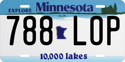 MN license plate 788LOP