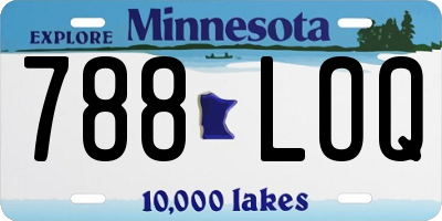MN license plate 788LOQ