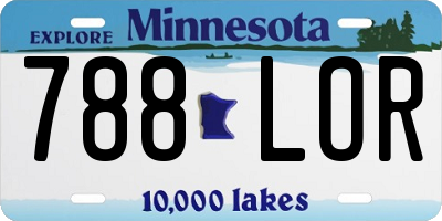MN license plate 788LOR